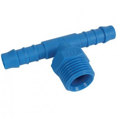 Tefen Hose Connector Tee With Male Threaded Branch