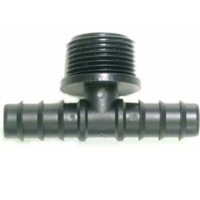 Barbed Tee Joint 13mm I/D Pipe - 3/4 Inch Bsp Threaded Branch