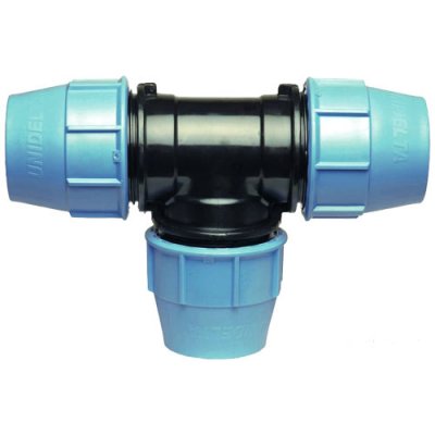 MDPE Plastic Compression 90° Tee Fitting PE100 LDPE Water Pipe WRAS Approved 