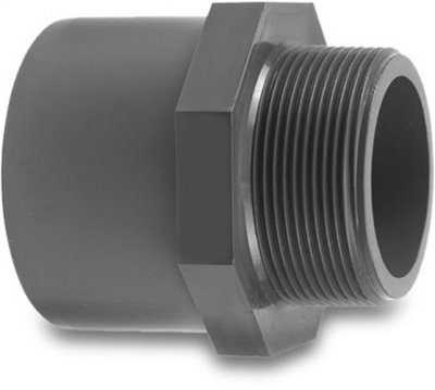 90mm Pressure Pipe Socket/Spigot PVC Tank Connector x Socket/BSP Thread 20mm 