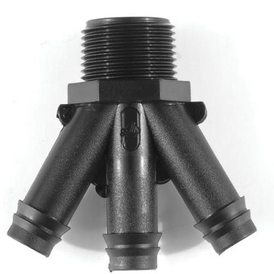 Tavlit Push Fit 3 Way Connector 16mm - 3/4" BSP