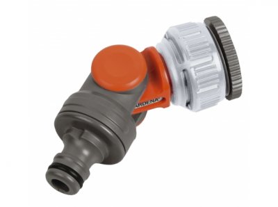 GARDENA Hose Connector Set for Indoor Taps, Grey/Orange