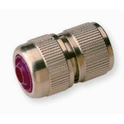 Hozelock Compatible 1/2" Quick Hose Pipe Tube Solid Metal Connector w Auto Stop 
