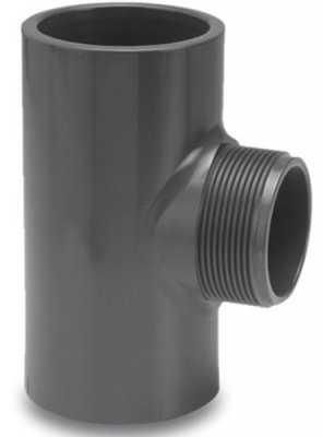 PVC Tee 32mm With 1 Inch BSP Male Threaded Branch