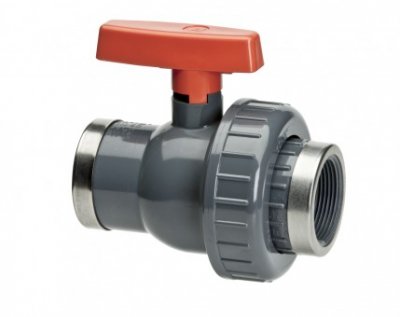 Single Union PVC Ball Valve 1" BSPF Female Thread