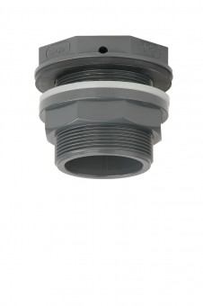 PVC Tank Connector 50mm pipe - 2" BSP Thread