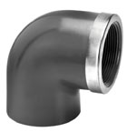 PVC Elbow 90 Degrees Glue X Female Thread 63mm x 2"