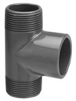 PVC Tee Threaded With Glue Branch 11/4" x 11/4" x32mm